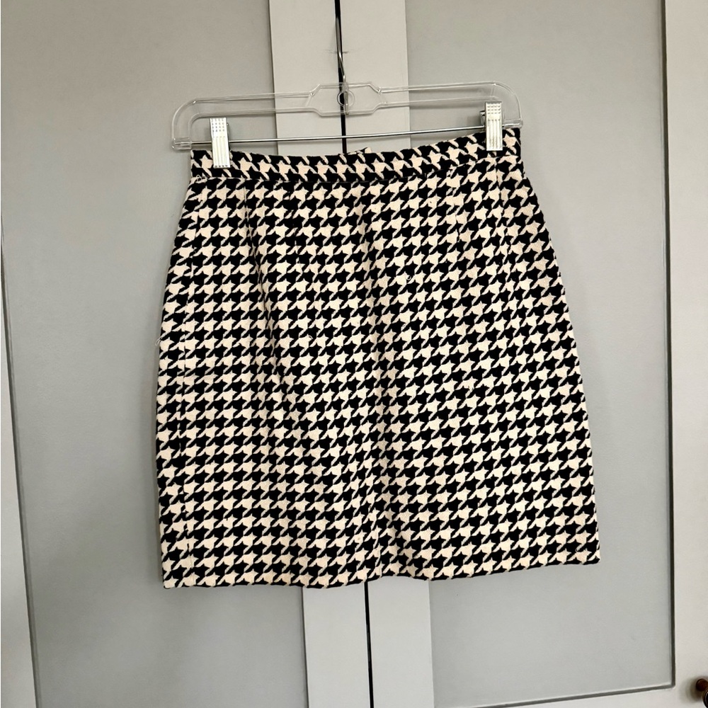 Vintage Houndstooth Pencil Skirt